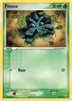Pineco Pokemon card from Unseen Forces