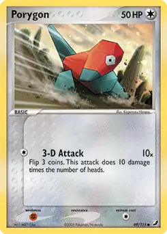Porygon Pokemon card from Unseen Forces