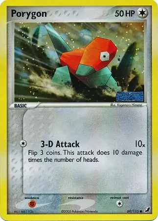 Porygon Reverse Holo Pokemon card from Unseen Forces