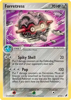 Forretress Pokemon card from Unseen Forces