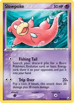 Slowpoke Pokemon card from Unseen Forces