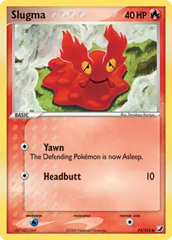 Slugma Pokemon card from Unseen Forces