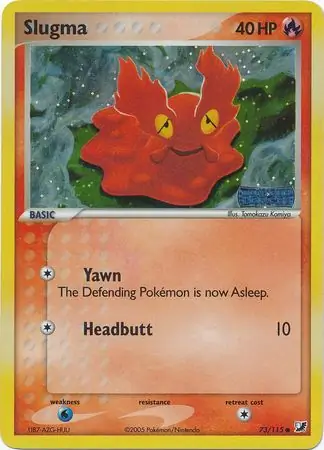 Slugma Reverse Holo Pokemon card from Unseen Forces