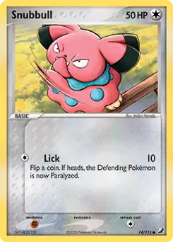 Snubbull Pokemon card from Unseen Forces