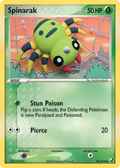 Spinarak Pokemon card from Unseen Forces