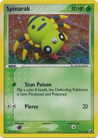 Spinarak Reverse Holo Pokemon card from Unseen Forces