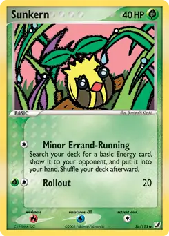 Sunkern Pokemon card from Unseen Forces