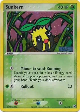 Sunkern Reverse Holo Pokemon card from Unseen Forces
