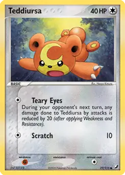 Teddiursa Pokemon card from Unseen Forces