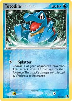 Totodile Pokemon card from Unseen Forces