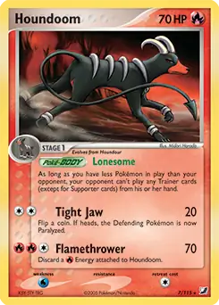 Houndoom Pokemon card from Unseen Forces