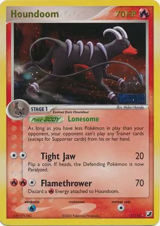 Houndoom Reverse Holo Pokemon card from Unseen Forces