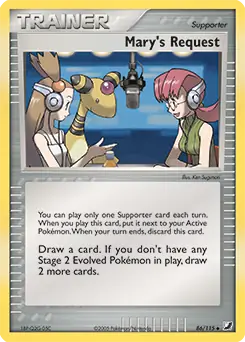 Mary's Request Pokemon card from Unseen Forces