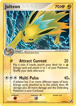 Jolteon Pokemon card from Unseen Forces