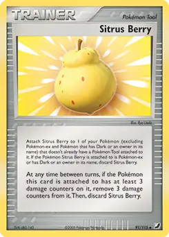 Sitrus Berry Pokemon card from Unseen Forces