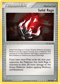 Solid Rage Pokemon card from Unseen Forces