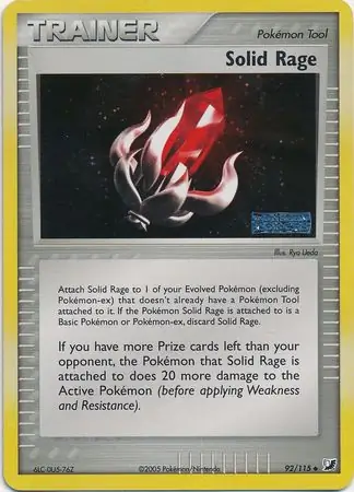 Solid Rage Reverse Holo Pokemon card from Unseen Forces
