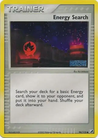 Energy Search Reverse Holo Pokemon card from Unseen Forces