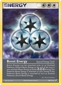 Boost Energy Pokemon card from Unseen Forces