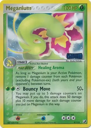 Meganium Reverse Holo Pokemon card from Unseen Forces