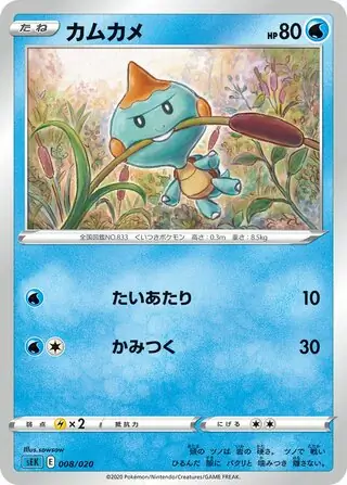 Chewtle Pokemon card from VMAX Starter Set (Blastoise)