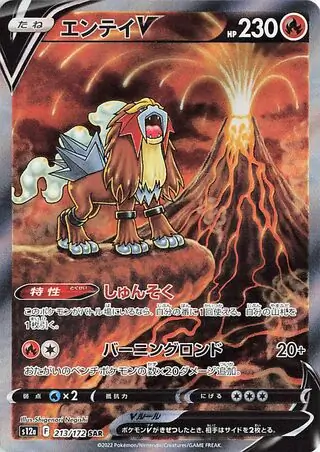 Entei V Pokemon card from VSTAR Universe