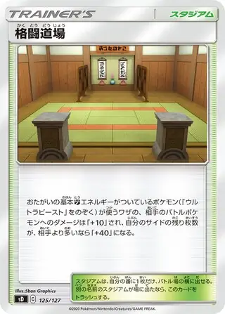 Martial Arts Dojo Pokemon card from V Starter Decks