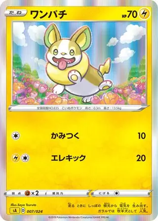 Yamper Pokemon card from V Starter Set (Lightning)