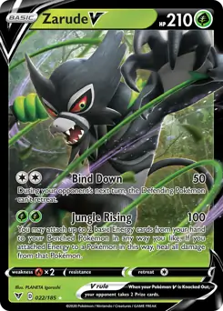 Zarude V Pokemon card from Vivid Voltage