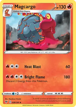 Magcargo Pokemon card from Vivid Voltage