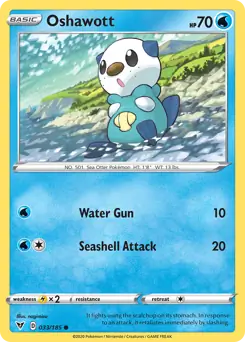 Oshawott Pokemon card from Vivid Voltage