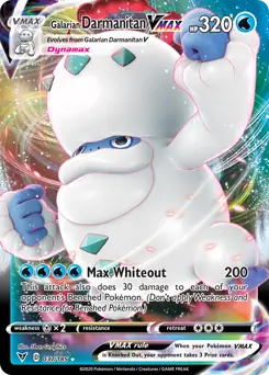 Galarian Darmanitan VMAX Pokemon card from Vivid Voltage