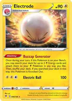 Electrode Pokemon card from Vivid Voltage