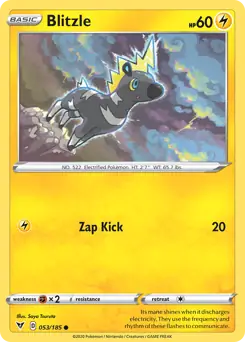 Blitzle Pokemon card from Vivid Voltage