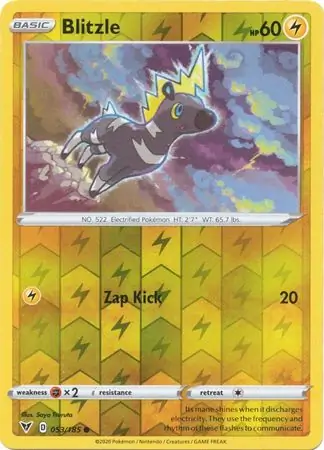 Blitzle Reverse Holo Pokemon card from Vivid Voltage