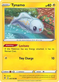 Tynamo Pokemon card from Vivid Voltage