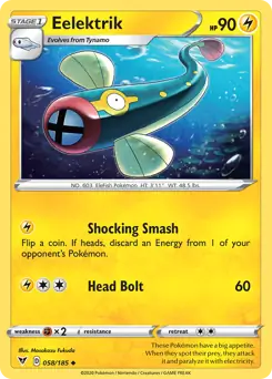 Eelektrik Pokemon card from Vivid Voltage