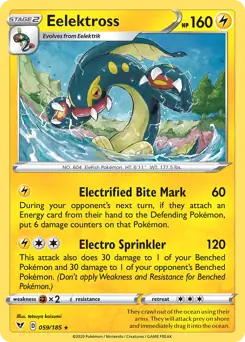 Eelektross Pokemon card from Vivid Voltage