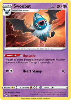 Swoobat Pokemon card from Vivid Voltage