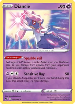 Diancie Pokemon card from Vivid Voltage