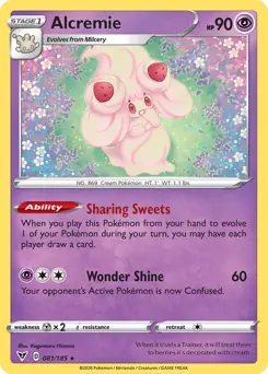 Alcremie Pokemon card from Vivid Voltage