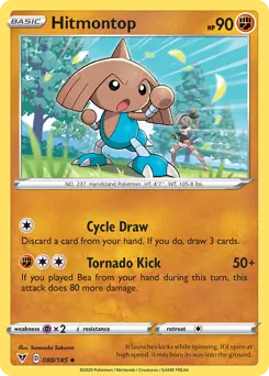 Hitmontop Pokemon card from Vivid Voltage