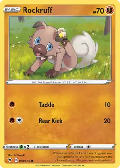 Rockruff Pokemon card from Vivid Voltage