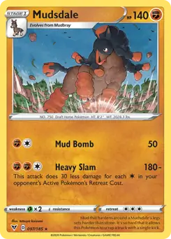 Mudsdale Pokemon card from Vivid Voltage