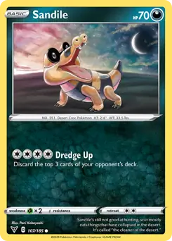 Sandile Pokemon card from Vivid Voltage