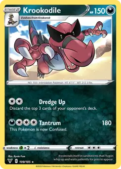 Krookodile Pokemon card from Vivid Voltage