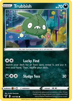 Trubbish Pokemon card from Vivid Voltage