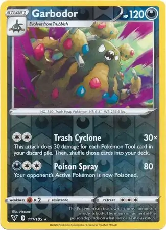 Garbodor Reverse Holo Pokemon card from Vivid Voltage