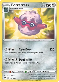 Forretress Pokemon card from Vivid Voltage