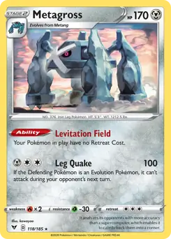 Metagross Pokemon card from Vivid Voltage